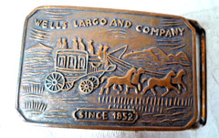 Belt Buckle Wells Largo Company 1852 Copper 80 x 45mm