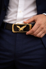 Men’s Eagle Automatic Buckle Belt – Precision Fit & Bold Western Style