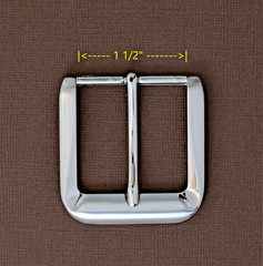 New man/woman 1 1/2&Prime;solid pin buckle(#70) brushed nickel finish casual jean USA