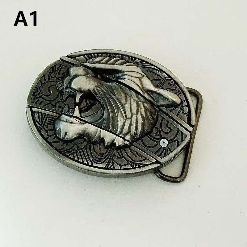Belt buckle for young people, trendy and fashionable belt, smooth buckle for men