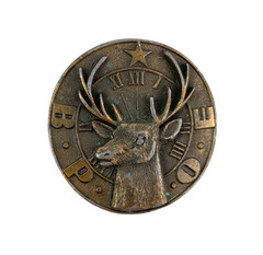 Vintage BPOE Elk&rsquo;s Club 1976 Hand Cast 3D Metal Belt Buckle RMC