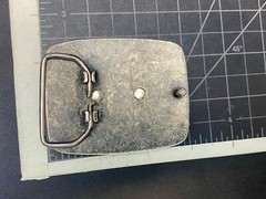 Skull – Body Armor Ribbon – unique Vintage Metal Belt Buckle