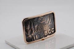 Big Cottonwood Canyon Topographic Belt Buckle | Hand Poured Bronze | 3D Map