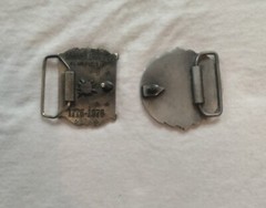 2 Vintage Belt Buckles One Schlitz 40 Horse And A O&rsquo;s Gold 40 Horse Hitch…