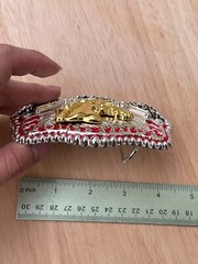 Western Buckle Gold Silver Red Black Red Horse Cowboy Buckle 2 » Hebilla Vaquero