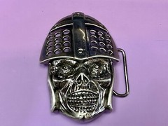 Knights Helmet & Skull Belt Buckle Medieval Armor Design Belt Buckle
