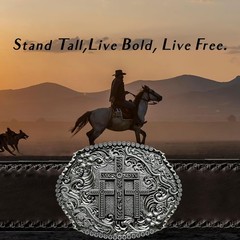 Religious Cross Western Belt Buckles,Cowboy Belt Buckle Cowgirl Faith BeltBuckle