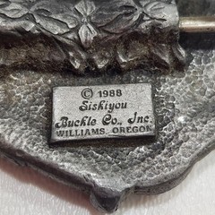 Vintage 1980s I Love Country Music Belt Buckle Metal Siskiyou Buckle Co 1988