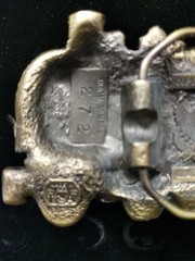 Vintage 1980 Belt Buckle Great American Buckle Co Train Steam Engine Signed #&rsquo;d