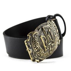 Brass belt buckle Glory to Ukraine! OUN, National Ukrainian OUN trident buckle
