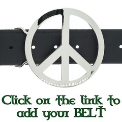 CND Belt Buckle Peace symbol Vintage Hippie Punk Gothic protest activist