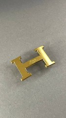 Gold H Shape Belt Buckle Brushed Gold Metal Hardware Statement Buckle