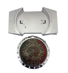 Removable Lighters & Belt Buckle Combo Aztec Calander Multicolored New Mayan Men
