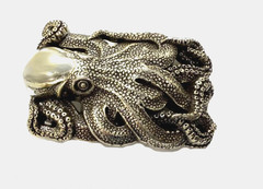 Octopus Sea Creature 3D Tentacles Nautical Vintage Belt Buckle