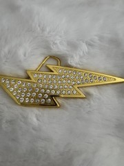 New Men’s Lightning Bult Studded Rhinestone Belt Buckle New