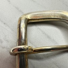 Silver Gold Tone Rounded Belt Buckle Simple Basic – 1.79&Prime; x 2.20&Prime;