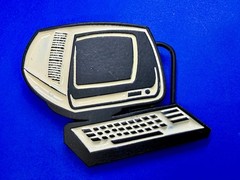 Computer Terminal CRT Monitor Retro 80&rsquo;s Looking Cutout Mobtown Belt Buckle