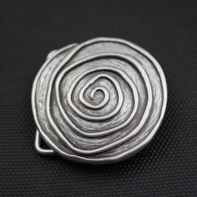 Belt buckle spiral, belt buckle antique silver buckle for leather belt Gesch