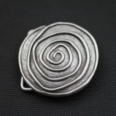 Belt buckle spiral, belt buckle antique silver buckle for leather belt Gesch