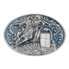 Rodeo Barrel Racing Belt Buckle Western Cowboy Men&rsquo;s & Women&rsquo;s Casual Wear