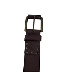 Timberland Genuine Leather Belt with gold Buckle – Brown Size 36