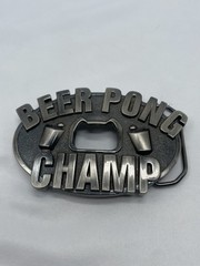 Beer Pong Champ Drunk Drinking Novelty Belt Buckle with Bottle Opener KALAN