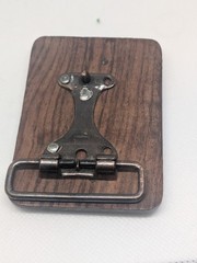 Vintage Unbranded 1776-1976 Wood Belt Buckle with Metal Liberty Bell & Dates