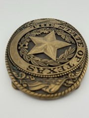 Tony Lama Collection The State of Texas Lone Star Solid Brass Belt Buckle
