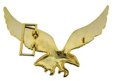 Eagle Belt Buckle New Men Western Cowboy Rodeo Gold Brushed Finish Sharp Edges