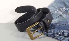 Vintage Luxury Handmade Leather Copper Buckle Man&rsquo;s Belt Cinturon Gotico Cowhide