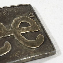 Lee Brass Belt Buckle Vintage 1980s Jeans Logo Solid Cast Original
