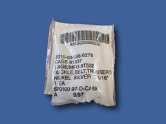 U.S MILITARY ISSUE NICKEL SILVER TROUSER BELT BUCKLE 1-5/16&Prime; VINTAGE NEW NOS