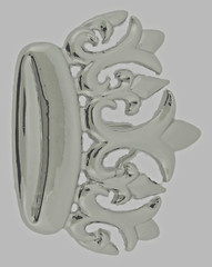 Crown Belt Buckles New Men Women Silver Chrome Metal Western Cowgirl western