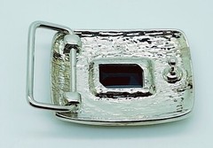 Fashion Men Women western classic Belt Buckle Silver Metal black rhinestones 3
