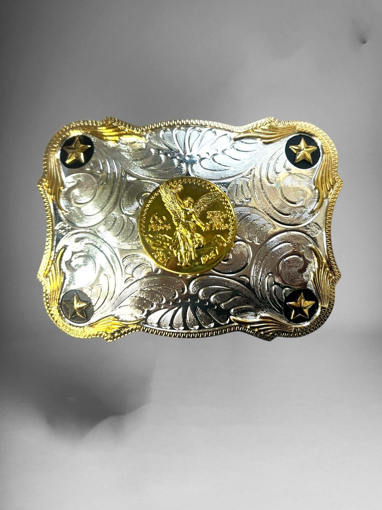 Mexico Coin Western Cowboy Belt Buckle Hebilla Vaquera Centenario