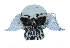 Rest In Peace Skull Winged Design Steel Belt Buckle