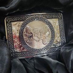 Fighting Roosters Belt Buckle Western Rodeo Silvertone Rectangle Buckle
