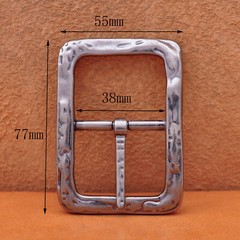 personalized Heavy Duty Strong Engraved Retro Center Bar Pin Belt Buckle 1-1/2&Prime;
