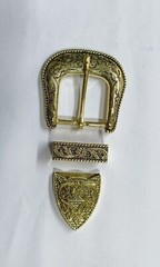 Western 3 piece buckle set cowboy cowgirl buckle for leather belt 1.5&Prime;, 38 mm