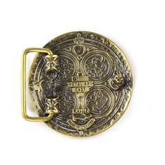 Brass belt buckle Yaroslav trident, Ukrainian symbol, Grand Prince of Kyiv