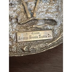 Vintage 1984 Arroyo Grande Buckle Co Hawaii Islands Map Brass Belt Buckle Green