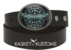 Dragonfly Belt Buckle – Esoteric Floral Mandala Handmade Boho Buckle – 125