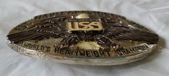 New Vtg. Harley Davidson Belt Buckle Raintree – Heavyweight Champ