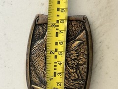 Bald Eagle Belt Buckle Made USA Patriotic CDC Metal Works 1974 Colorado Rattlesn