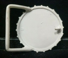 Great/Fun/Fashionable Belt Buckle Unique Bottle Cap Shaped Stop Sign White Red