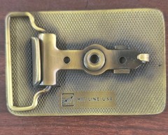 Hit Line USA Gold Metal Brass Tone Clamp Closure Belt Buckle for Men Vintage