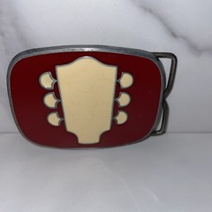 Vtg The Nashville Network TNN Guitar Logo Belt Buckle