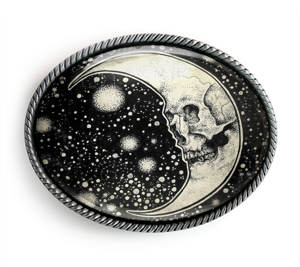 Gothic Moon Belt Buckle – Dark Celestial Moon Esoteric Belt Buckle – 610
