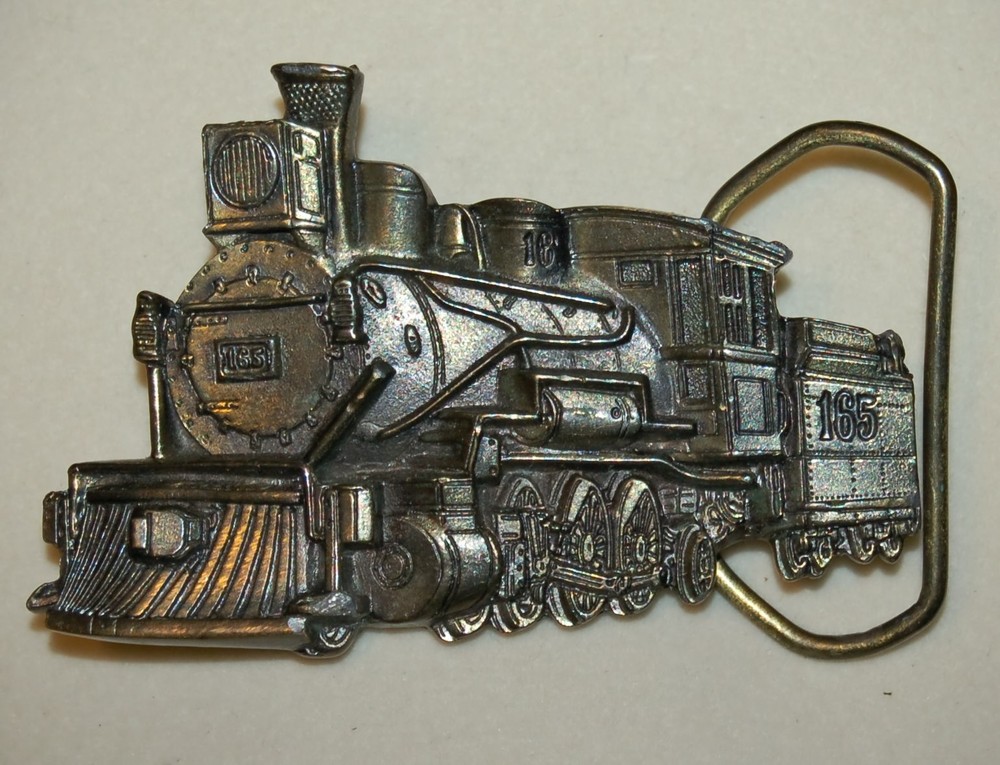 VINTAGE Great American Buckle Company Train Brass 1980&rsquo;s Made in USA