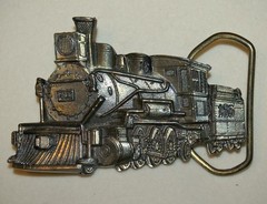 VINTAGE Great American Buckle Company Train Brass 1980&rsquo;s Made in USA